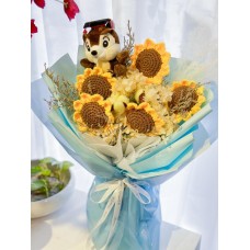 Crochet Flower Bouquet-Graduation
