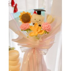 Crochet Flower Bouquet-Graduation