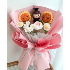 Crochet Flower Bouquet -Graduation